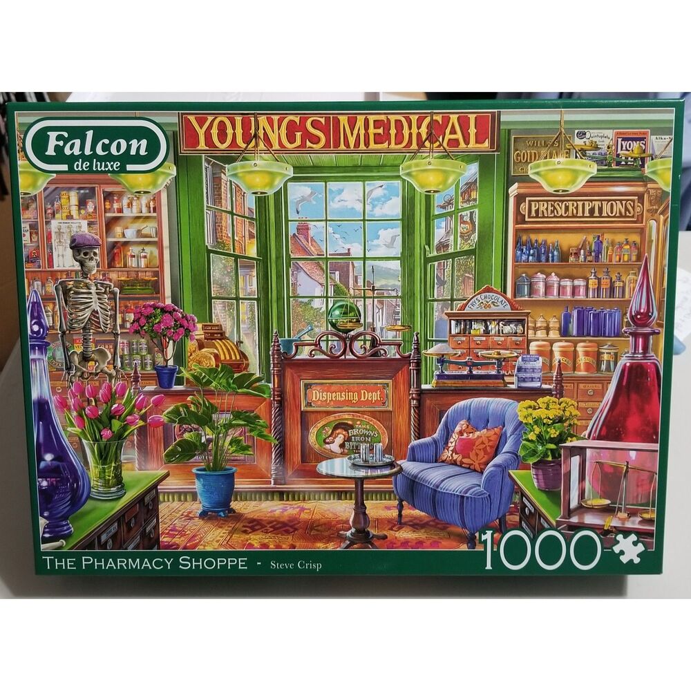 Falcon de luxe Pharmacy Shoppe 1000 pc Steve Crisp 2020 Complete Jigsaw Puzzle